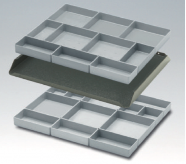 ABS-Koffer aus Kunststoff 123mm hoch, Boxenset