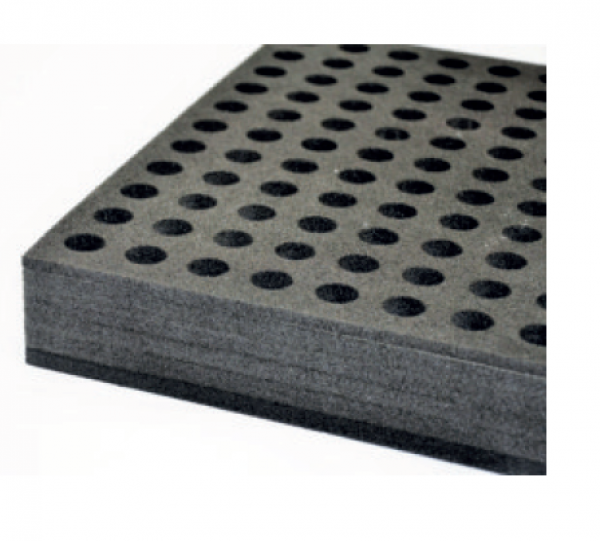 ABS-Koffer aus Kunststoff 81mm hoch, Schaumstoffeinsatz für Heizungsdüsen