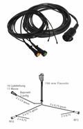 Batterieladehauptkabel 6m mit 5-poligem Bajonett und 2x Abgang DC