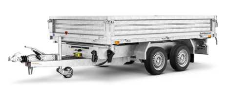 Dreiseitenkipper 3130x1740x400mm, 3500kg, Stahlbordwände