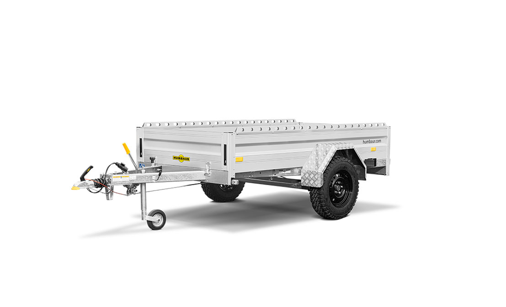 OFFROAD-Tieflader einachsig 2510x1310x400mm, 1300kg, gebremst, Aluminium,