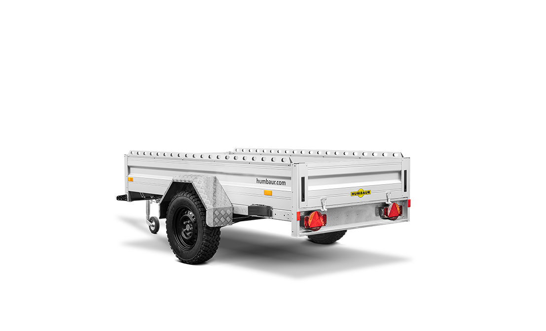 OFFROAD-Tieflader einachsig 2510x1310x400mm, 1300kg, gebremst, Aluminium,