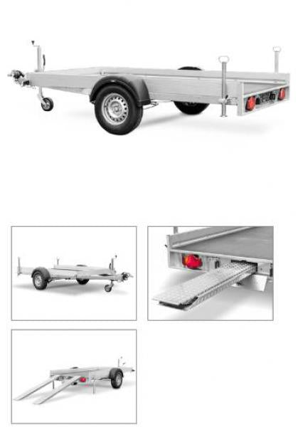 Kleinfahrzeugtransporter KFT153117, 3115x1765x150mm, gebremst, 1500kg