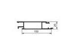 Mittelprofil Eurolock 100mm, eloxiert, pro lfm