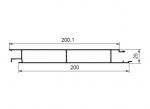 Mittelprofil Eurolock 200mm, Eloxiert, pro lfm
