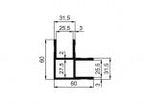Profil L 25x60x60mm, eloxiert, pro lfm