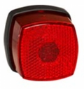 Lichtscheibe Squarepoint rot