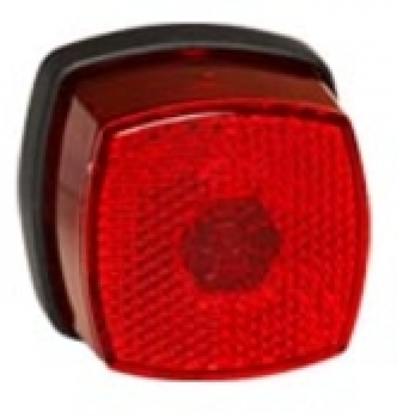 Lichtscheibe Squarepoint rot