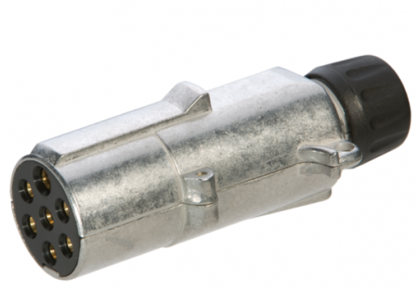 Stecker Alu, 7-polig/24V mit Schraubanschluss