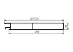 Oberes Profil Eurolock 200mm, eloxiert, pro lfm