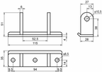 Scharnier 280mm Niro