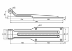 Scharnierblatt 280mm Niro