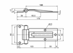 Türscharnier 140mm Niro