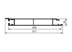 Unteres Profil Eurolock 200mm, eloxiert, pro lfm