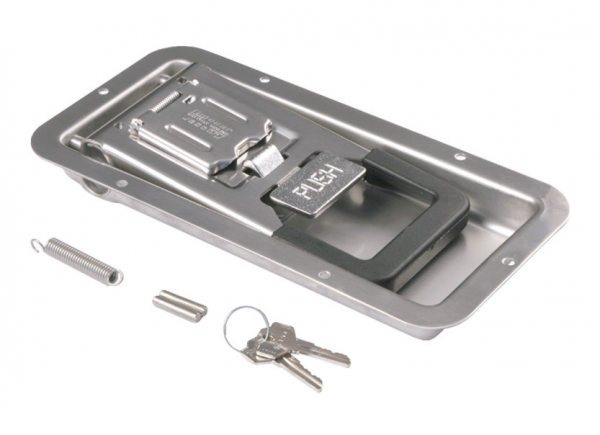 Einbauverschluss Push-Mini o25,5mm Niro