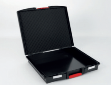 ABS-Koffer aus Kunststoff 81mm hoch, Schaumstoffeinsatz für Heizungsdüsen