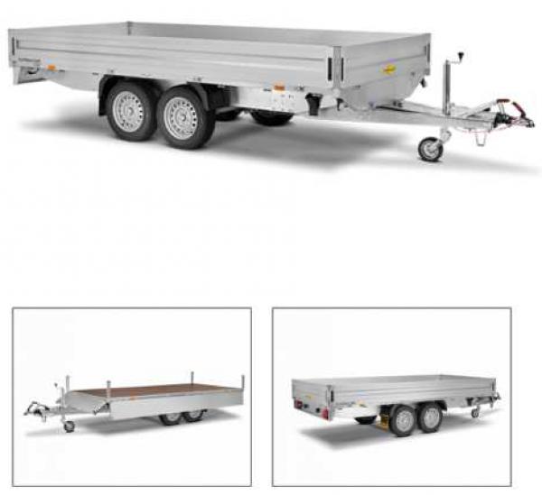 Hochlader zweiachsig 6220x2470x350mm, 3500kg, gebremst, Aluminium, HT356225GR