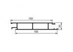 Mittelprofil Eurolock 150mm, eloxiert, pro lfm